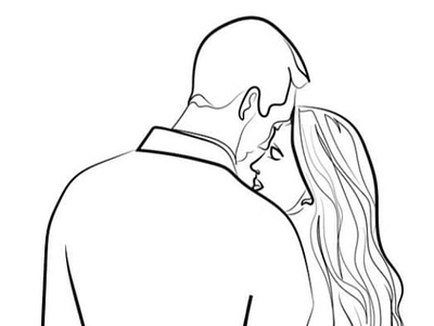 Couple line art