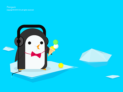 Penguin ice lovely music penguin