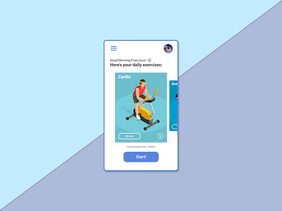 Daily UI :: 062 - Workout of the Day dailyui ui ux