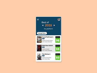 Daily UI :: 063 - Best of 2015 dailyui ui ux