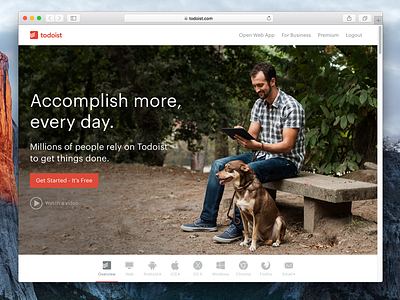 Todoist Landing page design redesign todoist web websitedesign