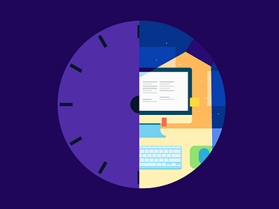 Leave Work On Time Without Feeling Guilty clock night office productivity todoist work