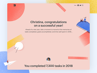2018 Year in Review app icon live productivity project real task management todo todoist ui year in review