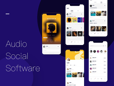 Audio social app more interface app music ui ux