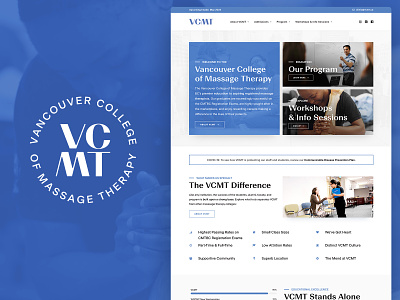 Vancouver College Of Massage Therapy – Website Redesign design graphic design ui web web design