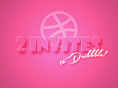 Two Dribbble Invites dribbble giveaway invitation invite