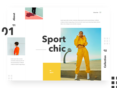 Sport Chic clean fashion sport typography ui web