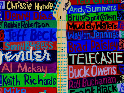 Telecaster Tribute guitar illustraion music strings telecaster tribute
