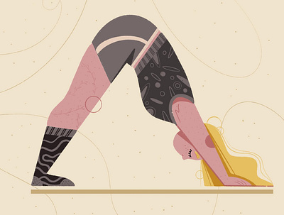 Time For Yoga design illustration