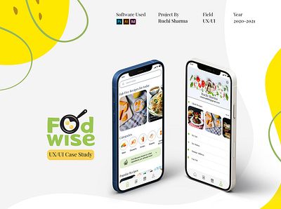 FoodWise - Recipe/Tips app app design case study design ui ux