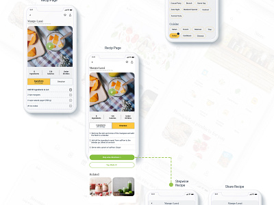 FoodWise - Recipe/Tips app Screens 3 app design case study design graphic design icon ui ux