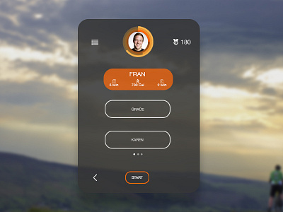 Day 008 - Fitness Card concept design ui widget