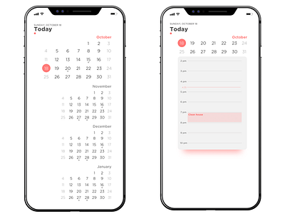Calendar app redesign for iphone 8 8 calendar design iphone iphone 8 iphone8 redesign ui ui ux user interface ux