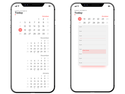 Calendar app redesign for iphone 8