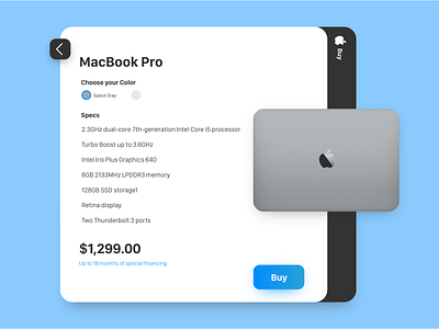 Product Card - Redesign from 2015 version 100 daily ui apple apple design buy card checkout checkout desktop concept daily 100 daily challange daily ui 001 design designer desktop product product card ui ui ux ui ux designer ux widget