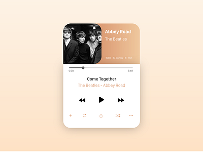 Music Player - Redesign from 2015 version 100 daily ui apple design concept daily 100 daily challange daily ui 001 design designer gradient music music app music design music player ui ui ux user experience user interface ux widget