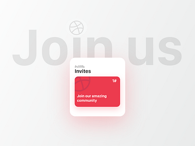 One Dribbble Invite community concept design designer dribbble dribbble invite dribbble invites invites join join this amazing community ui ui ux ux widget