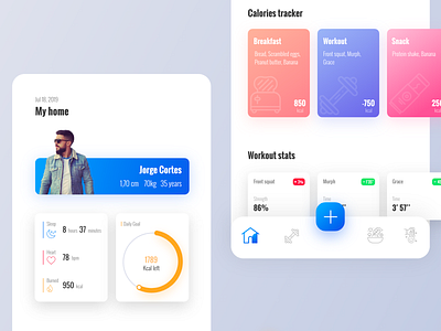 Fitness app concept - Redesign from 2015 version 100 daily ui apple design concept daily 100 daily challange daily ui 001 design designer fitness fitness app fitness tracker fitness ui ui ui ux user interface ux