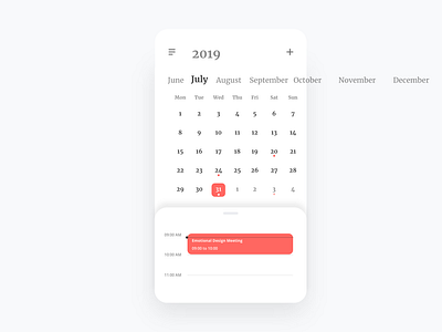 Calendar Card - Redesign from 2015 version 100 daily ui apple apple design calendar calendar app calendar card calendar mobile concept daily 100 daily challange daily ui 001 design designer ui ui ux user interface ux widget