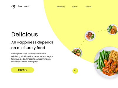 Food Web App Designed in Figma animation app design figma figmadesign responsive ux web