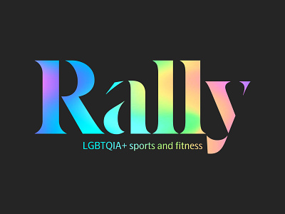 Rally - The world’s first app for LGBTQIA+ sports and fitness branding lgbt lgbtq logo