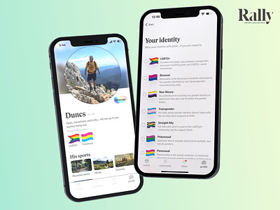 Wear your identity with pride app branding flag lgbt mobile pride ui ux