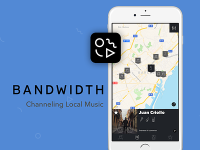Bandwidth - Channeling Local Music app ios ui ux