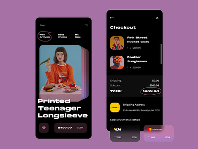 Store Concept app appdesign application brutalism checkout checkout page concept concept design interface modernism payment shopping shopping app store store app ui uidesign