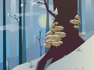 (Hibernating) Bears in a Wintery Forest