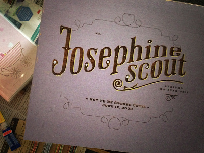 Josie Scout Time Capsule carved time capsule typography