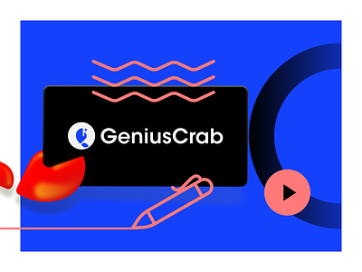 GeniusCrab Brand brand branding color crab design friend geniuscrab icon illustration logo minimal moreicon space typography ui vector
