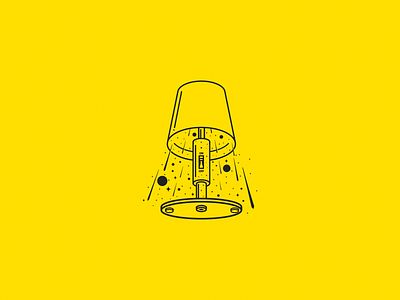 The lamp illustration. designer icon illustration lamp logo minimal space vector
