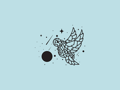 Dove Of Peace animal bird designer icon illustration logo minimal peace space star vector