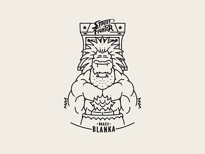 Blanka ardace blanka brazil capcom game icon illustrasyon logo monster star streetfighter vector