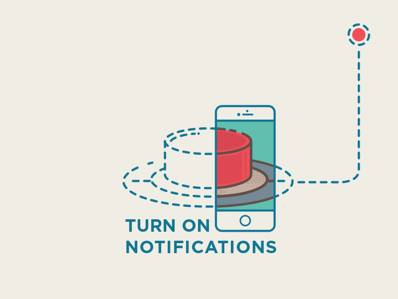 Turn On Notifications by Turgay Mutlay on Dribbble