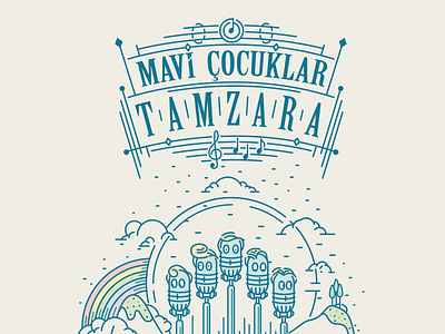 Blue Boys - Tamzara blue boys cloud icon illustration microphone music note poster tamzara