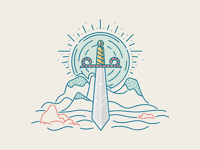 Wiking Sword ice illustration iphone mountion sea stone sword ui vector warrior wiking