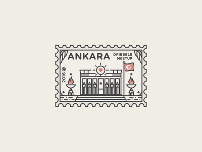 Dribbble Ankara Meetup Logo 2016 ankara dribbble fire flag heart icon illustration logo meetup turkey vector