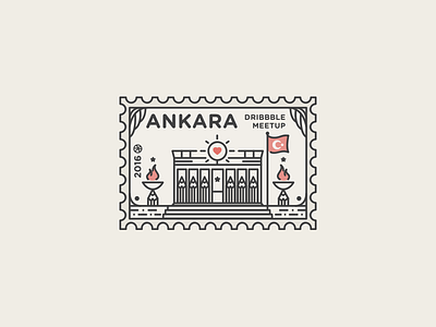 Dribbble Ankara Meetup Logo 2016 ankara dribbble fire flag heart icon illustration logo meetup turkey vector