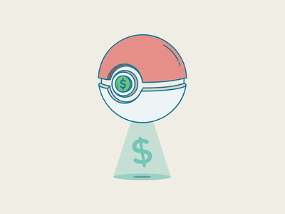 Poke Bank ball bank coin dolar game icon illustration nintendo pokeball pokemon trainer
