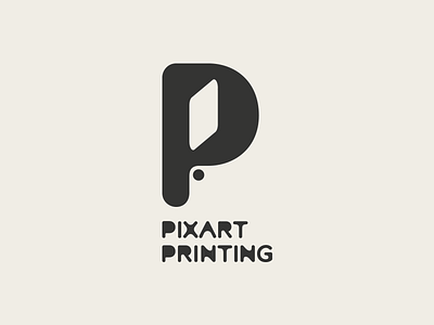 Pixartprinting Logo font frame letter logo p pixartprinting print typo