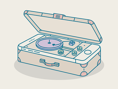 Music Box box icon illustration itunnes mechanic music note record ui vector