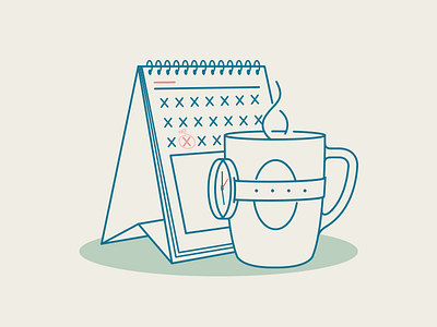 Coffee Time coffee hot icon illustration no office startup time vector watch