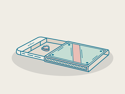 Damaged Parts Box box damaged entegre faulty heart icon illustration iphone matchbox microchip parts vector