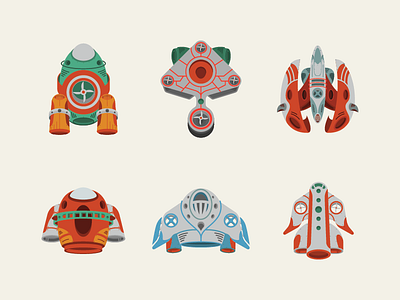 Speeder Spaceships android art craft game illustration ios machine spaceships speeder vector