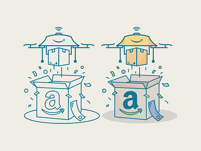 Fast And Safe Delivery amazon box cargo delivery drone fast icon illustration location logo safe vector
