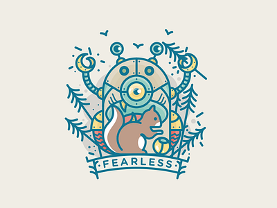 Fearless Squirel bird enemy fearless forest icon illustration pillage squirrel tree vector war