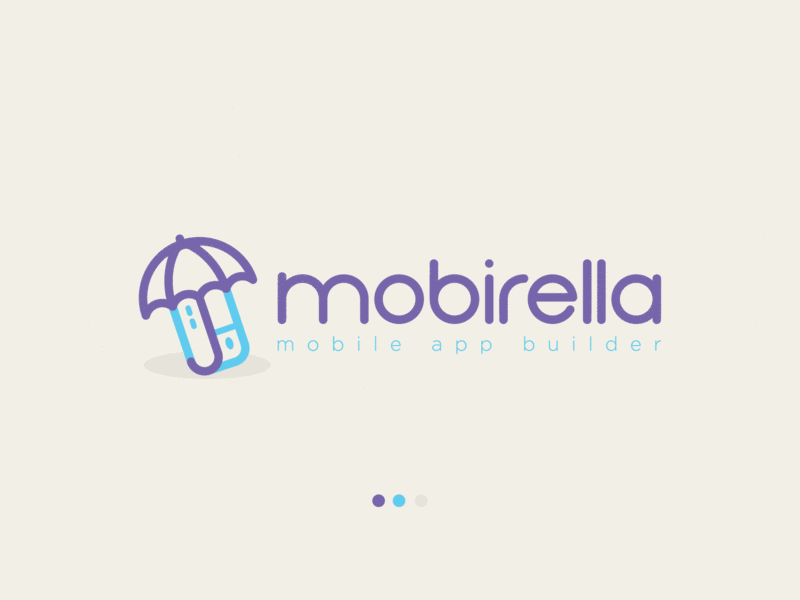 Mobirella branding brand brandin gif icon letter logo mobirella referance typo umbrella vector