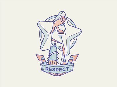 Respect elvispresley history icon illustration man respect singer