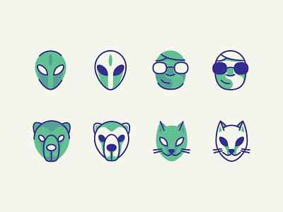 TM Icons - B alien app bear branding cat design icon illustration man space ui vector